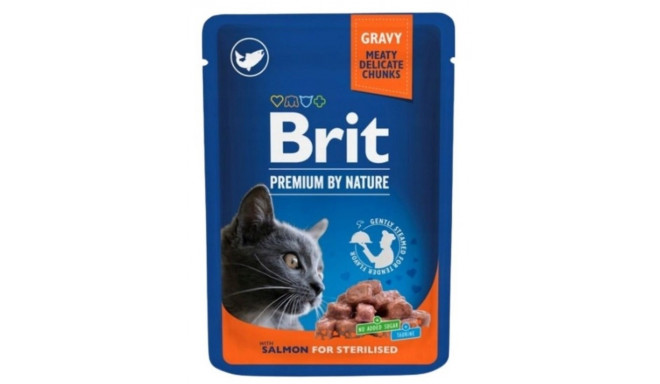 BRIT Premium Cat Salmon Sterilised - wet cat food - 100g