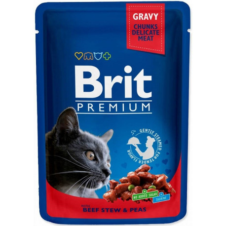 BRIT Premium Cat veiselihahautis ja herned märg kassitoit 100g