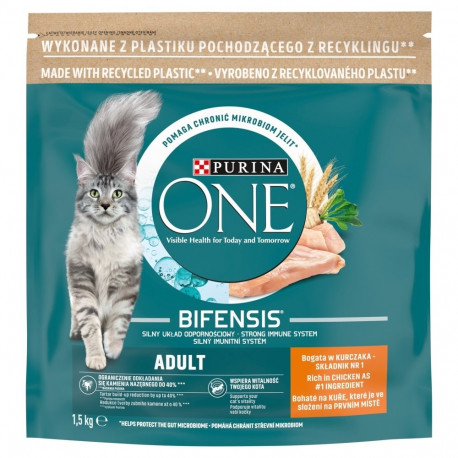PURINA One Bifensis Adult kana kuiv kassitoit 1,5 kg