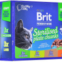 BRIT Premium Cat Sterilised Plate - wet cat food - 12x100g