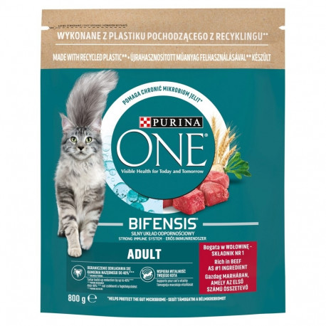 PURINA One Bifensis Adult veiselihaga kuiv kassitoit 800 g