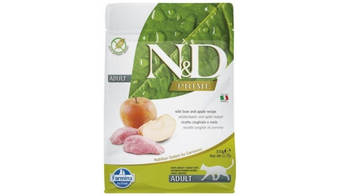 FARMINA N&D Prime täiskasvanud kass metssiga ja õun kuiv kassitoit 300 g