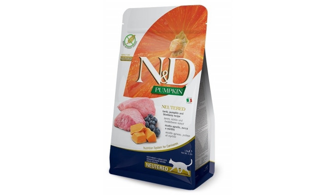 FARMINA N&D Pumpkin Cat Lamb and Blueberry Neutered Adult - dry cat food - 1.5 kg