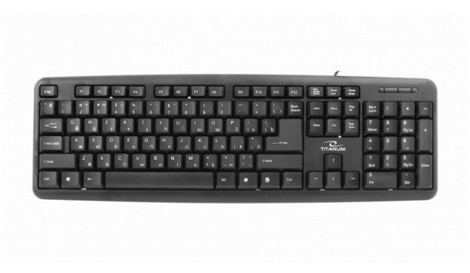 Esperanza TKR101 keyboard Office USB QWERTY English, Russian Black