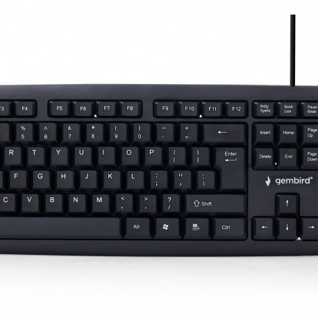 Gembird KB-U-103 klaviatuur USB US inglise must