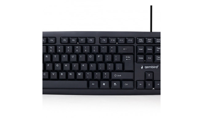 Gembird KB-U-103 keyboard USB US English Black