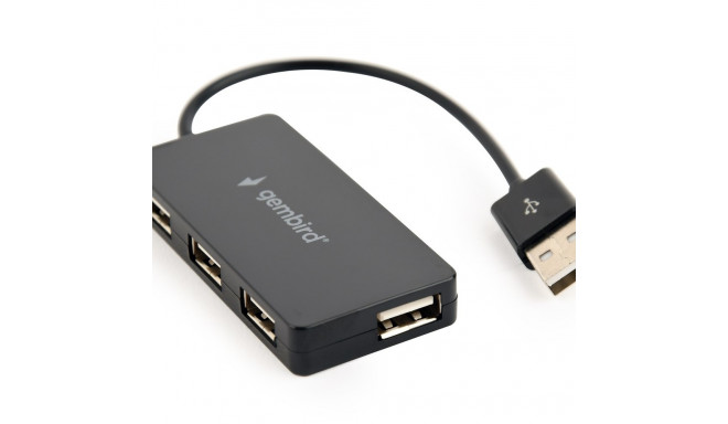 Gembird UHB-U2P4-04 interface hub USB 2.0 480 Mbit/s Black