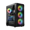 Logic arvutikorpus Portos ARGB Midi USB 3.0, must