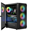 Logic arvutikorpus Portos ARGB Midi USB 3.0, must