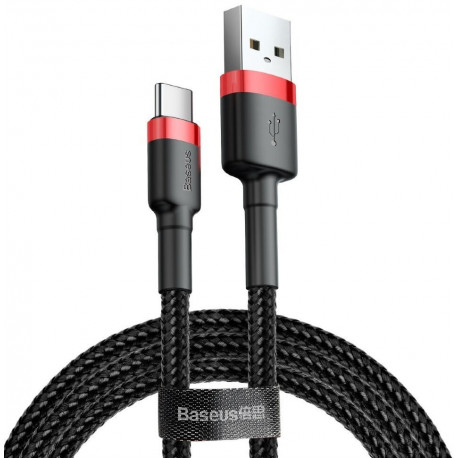 Baseus Cafule USB kaabel 2 m USB A USB C must, punane