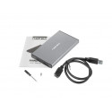 NATEC HDD ENCLOSURE RHINO GO (USB 3.0, 2.5", GREY)