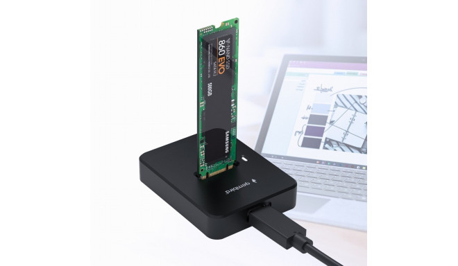 Gembird DD-U3M2 mäluseadme dokkimisjaam USB 3.2 Gen 1 (3.1 Gen 1) Type-C must