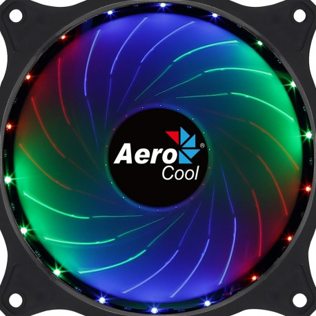 Aerocool COSMO12FRGB PC ventilaator 12cm LED RGB Molex ühendus vaikne must