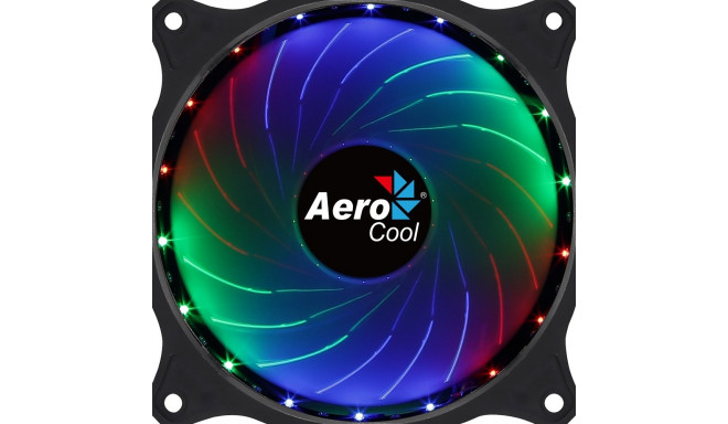Aerocool COSMO12FRGB PC ventilaator 12cm LED RGB Molex ühendus vaikne must