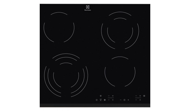 Electrolux EHF6343FOK hob Black Built-in 60 cm Ceramic 4 zone(s)