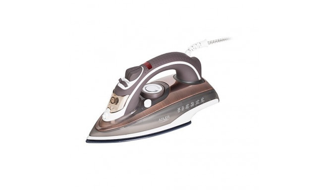 Adler AD 5030 iron Steam iron Ceramic soleplate 3000 W Brown, Grey, White