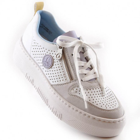 Comfortable Rieker W RKR589 white shoes (37)