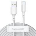 Baseus Type-C Simple Wisdom cable (2pcs/set) 5A 1.5m White (TZCATZJ-02)