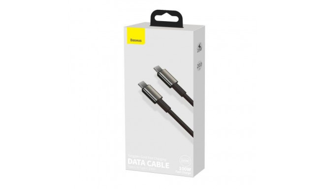 Baseus Type-C - Type-C cable Tungsten Gold Fast charging and data 100W (20V/5A) 2m Black (CATWJ-A01)