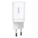 Baseus Travel Charger Super Si Pro mini Fast Charger, C+U, PD 3.0, QC 3.0 30W EU White (CCSUPP-E02)