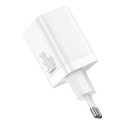 Baseus Travel Charger Super Si Pro mini Fast Charger, C+U, PD 3.0, QC 3.0 30W EU White (CCSUPP-E02)