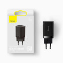 Baseus Travel Charger Super Si Pro mini Fast Charger, C+U, PD 3.0, QC 3.0 30W EU Black (CCSUPP-E01)