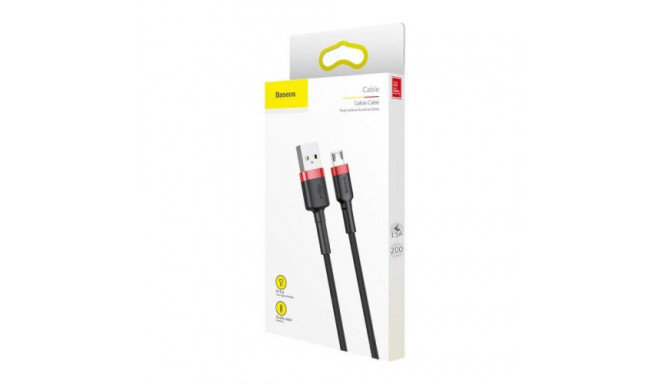 Baseus Micro USB Cafule Cable 1.5A 2m Red + Black (CAMKLF-C91)