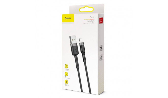 Baseus kaabel USB - Lightning Cafule 2A 3m, hall/must (CALKLF-RG1)