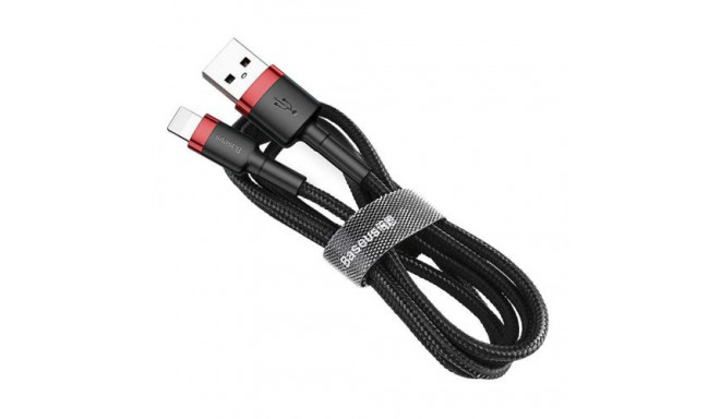 Baseus Lightning Cafule Cable 2.4A 1m Red + Black (CALKLF-B19)