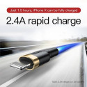 Baseus Lightning Cafule Cable 2A, 3m Gold/Black (CALKLF-RV1)