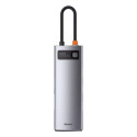 Baseus HUB Metal Gleam Series 8-in-1 Multifunctional (Type-C to PD/4K HD/USB3.0) Docking Station Gra