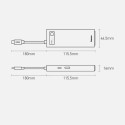 Baseus HUB Metal Glam Series 5-in-1 (3xUSB-A 3.0, Type-C male, Type-C female, HDMI-A), Gray EU (WKWG