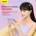 Baseus Earphone Bluetooth Bowie E2 BT 5.2, TWS AV Synchronization, Low Latency, IP55, Black (NGTW090