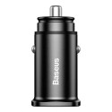 Baseus Car Charger Square metal A + A 30W Dual QC3.0 (SCP.AFC) Black (CCALL-DS01)