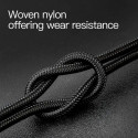 Baseus Cable Three Primary Colors Light/Type-C/Micro Nylon Braid 3.5A 1.2m Black (CAMLT-BSY01)