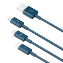 Baseus Cable Superior Series 3-in-1 Fast Charging Data Cable USB to M+L+C 3.5A 1.5m Blue (CAMLTYS-03