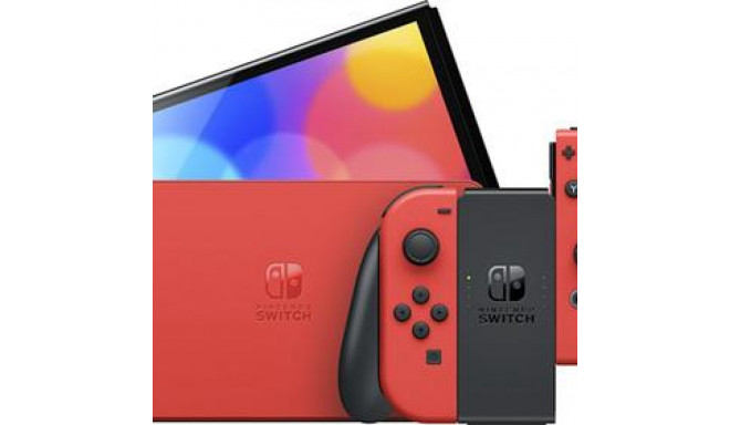 Nintendo Switch OLED portable game console 17.8 cm (7&quot;) 64 GB Touchscreen Wi-Fi Black, Red