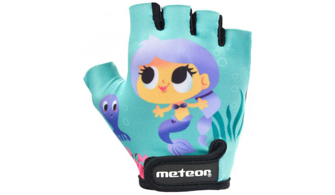 Meteor детские велосипедные перчатки Kids Magic (S), синий