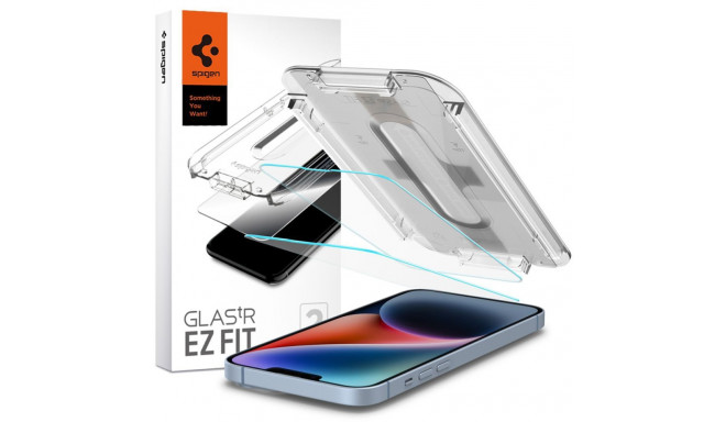 Spigen GLAS.TR EZ FIT 2-Pack - Szkło hartowane do iPhone 16e / iPhone 14 / iPhone 13 Pro / iPhone 13