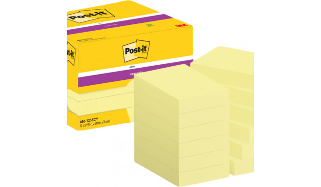 Märkmepaber 51x76mm POST-IT kanaari kollane 12x100 lehte