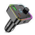 HOCO car charger Bravery PD30W QC3.0 + transmitter FM Bluetooth E81 black