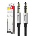 Baseus Yiven Audio Cable mini jack 3,5mm AUX, 1m (Black+Silver)