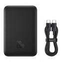 Akupank juhtmevaba laadimisega + USB-C pesaga, 10.000 mAh, 20W, MagSafe, must, Magnetic Mini, Baseus