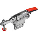 Horizontal toggle clamp with open arm and vertical base plate STC-HV /35