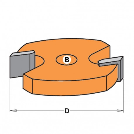 Külgserva soonefrees HM D=44.4x6 F=8