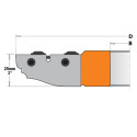 PAIR OF KNIVES FOR CUTTER HEADS 694.012 HW 50X25X2 ´´C´´