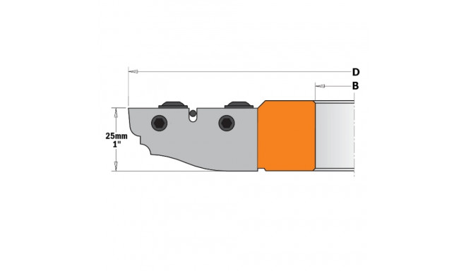 PAIR OF KNIVES FOR CUTTER HEADS 694.012 HW 50X25X2 ´´C´´