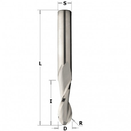 ROUND NOSE UPCUT SPIRAL BIT HWM Z2 S=12 D=12x35x80 R=6 RH