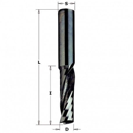 Spiraalfrees, üles.v HM Z1 D=10x42x80 RH