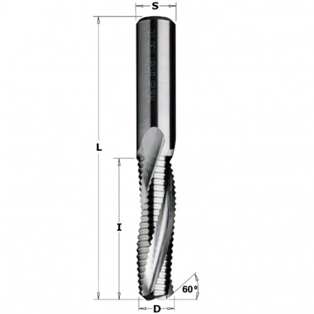 LOCKSET SPIRAL BIT SOLID HWD=14X50X110 Z3/R RH